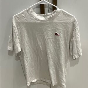 Nike White Tee with Red Sneaker Graphic